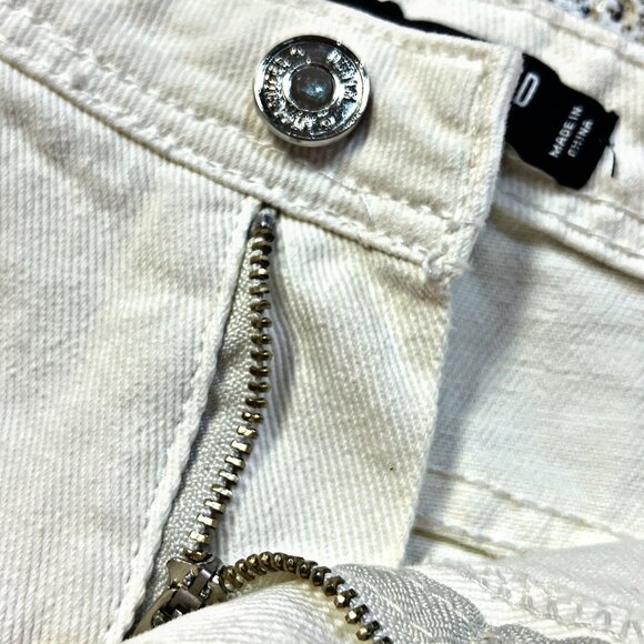 Missguided Plus High Rise Denim Shorts Frayed Hem Long Line Jean Bermuda Plus Sz - Picture 6 of 11